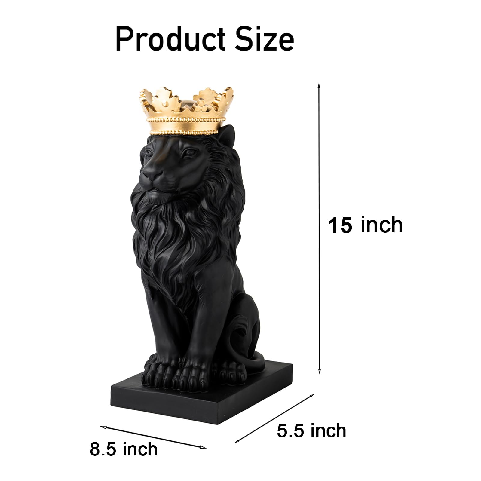 LCdecohome gift-ready lion statue for family and friends