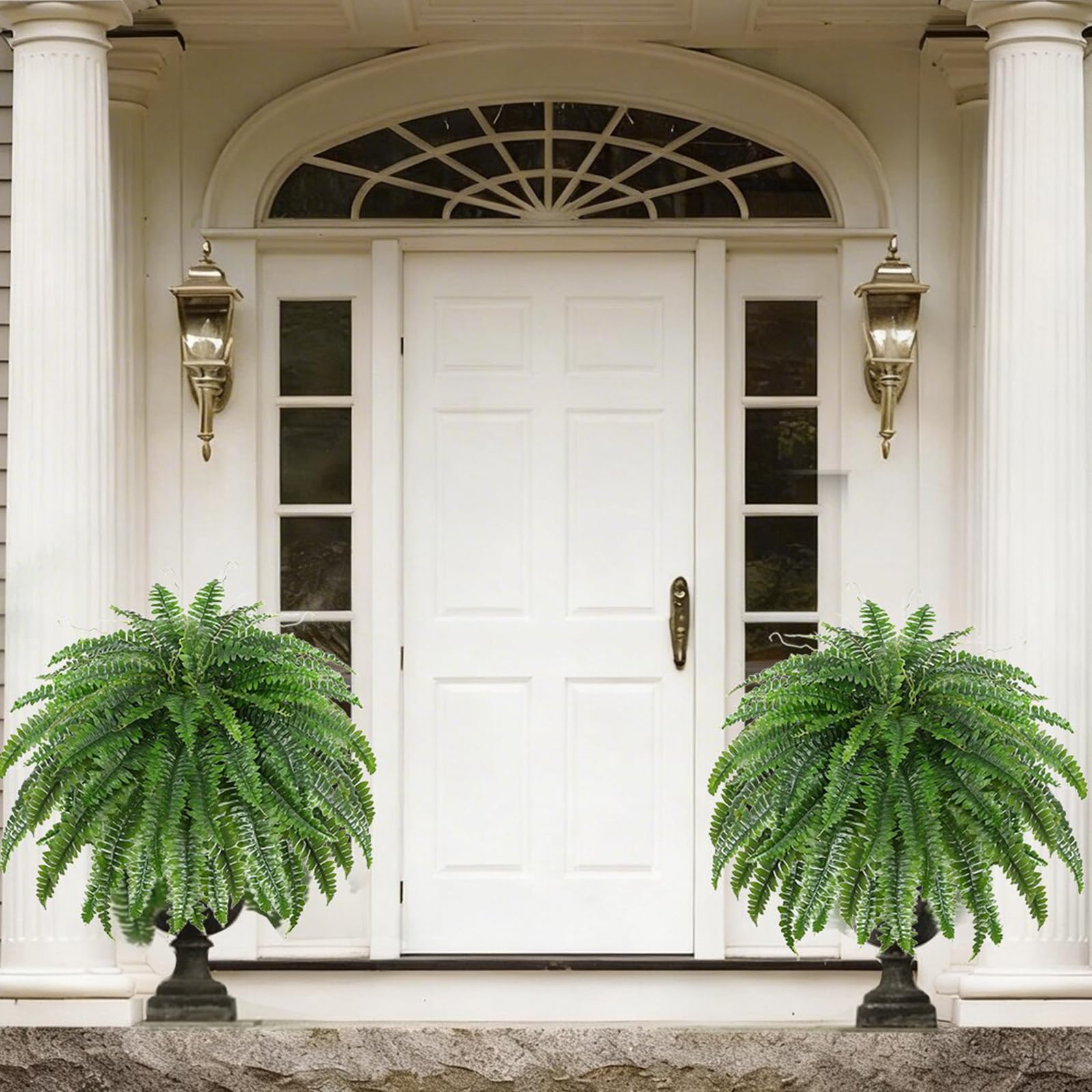 LCKRVOL fern 96 fronds close-up showing lush detail for lifelike look.