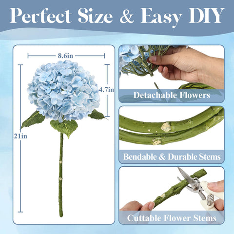 LCKRVOL 21-inch hydrangea centerpiece display for elegant tables