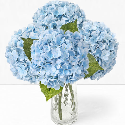 LCKRVOL 21-inch real-touch hydrangea bloom close-up for lifelike decor
