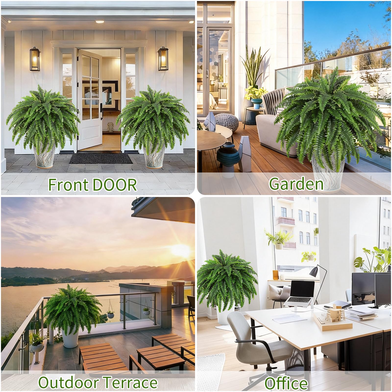 LCKRVOL office or patio decor fern, easy to place without watering.