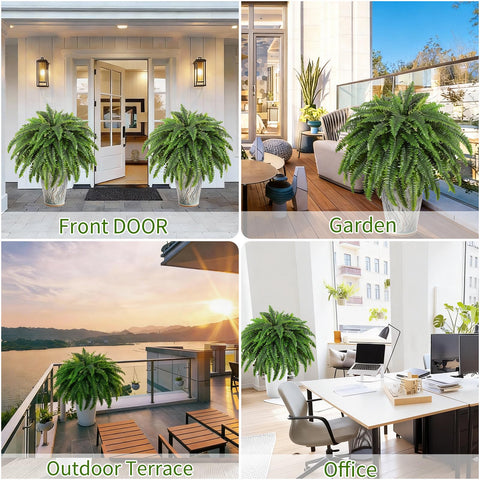 LCKRVOL office or patio decor fern, easy to place without watering.
