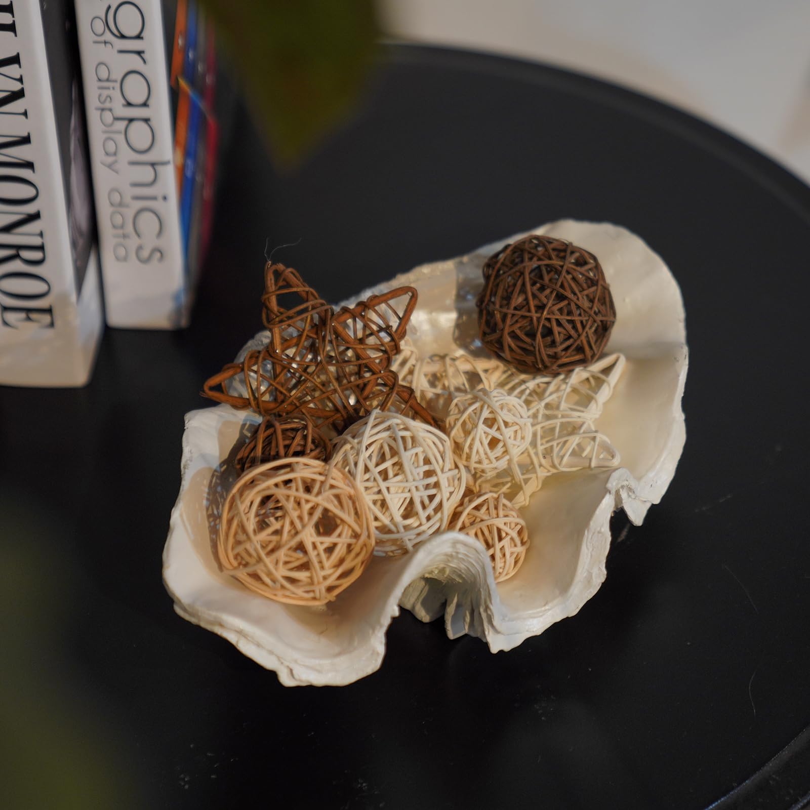LC LCdecohome resin clam shell bowl gift ready coastal decor