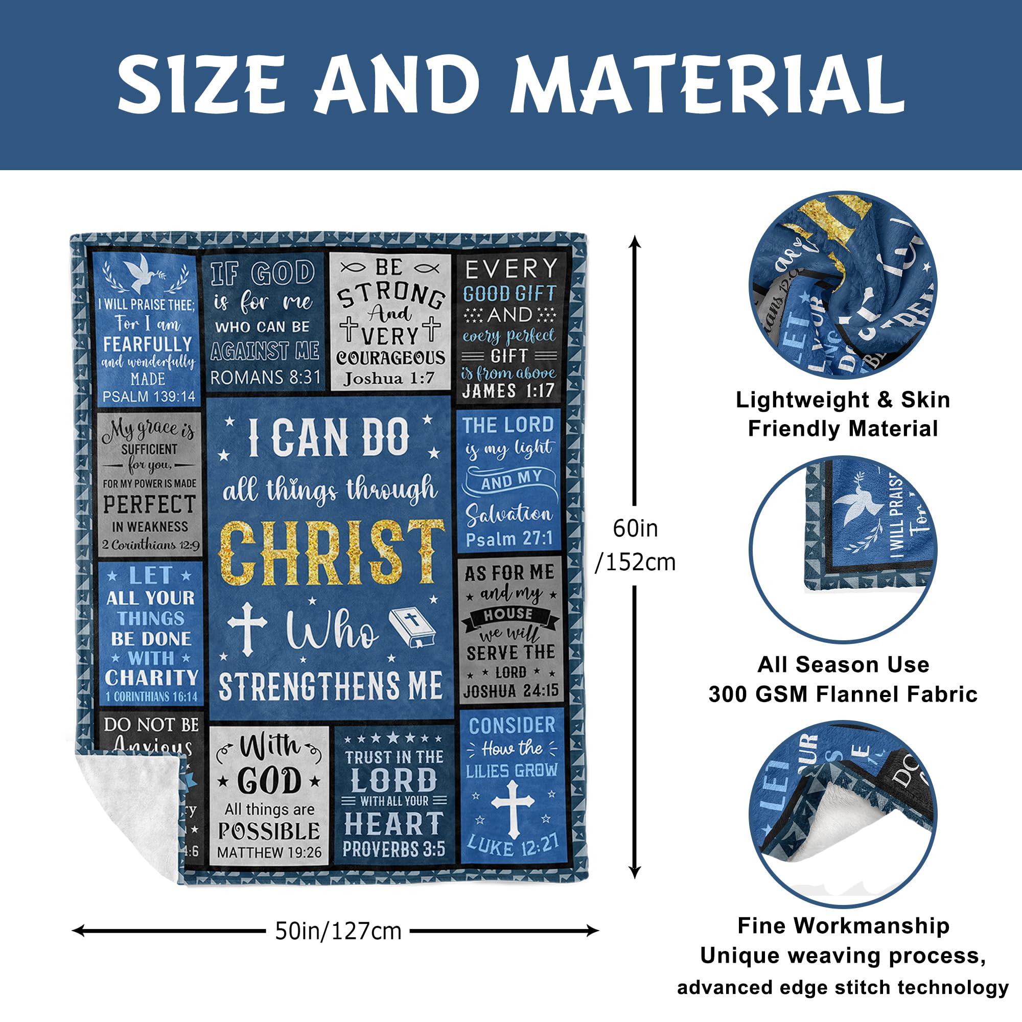 Lcobion Christian blanket in gift-ready packaging signals a meaningful keepsake.