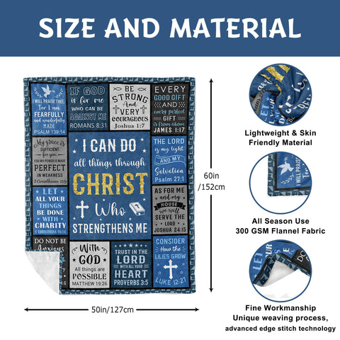 Lcobion Christian blanket in gift-ready packaging signals a meaningful keepsake.
