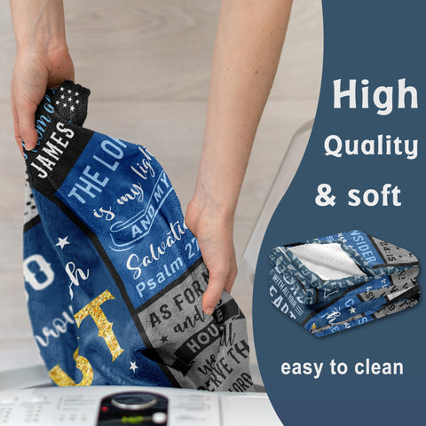 Lcobion Christian blanket travel-friendly for car rides and camping warmth.