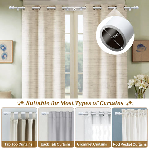 Lcokeiy corner curtain rod mounted on wall showcasing space-saving design.