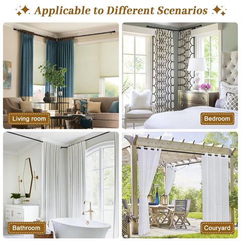 Lcokeiy middle rod extensions simplify fitting in tight spaces.