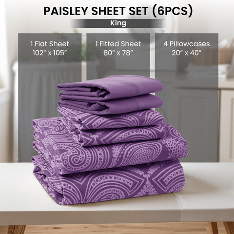 LDC Lux Decor Collection purple color enhances modern bedroom palette