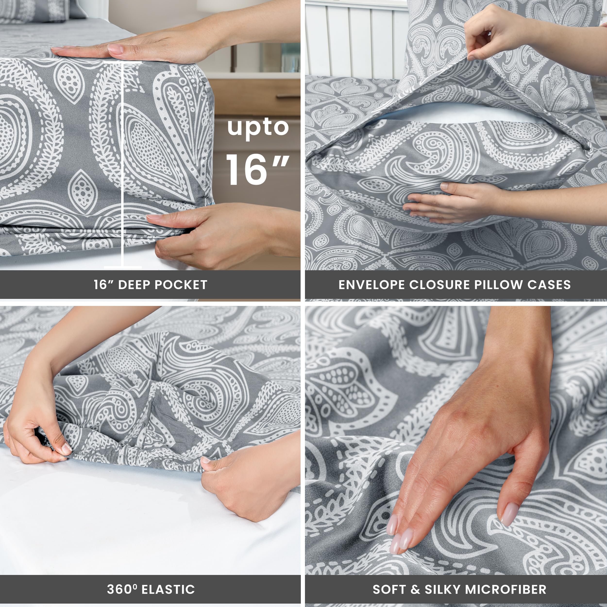 LDC Lux Decor fitted sheet 60x80 fits up to 16-inch deep mattresses.