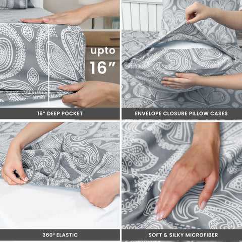 LDC Lux Decor fitted sheet 60x80 fits up to 16-inch deep mattresses.