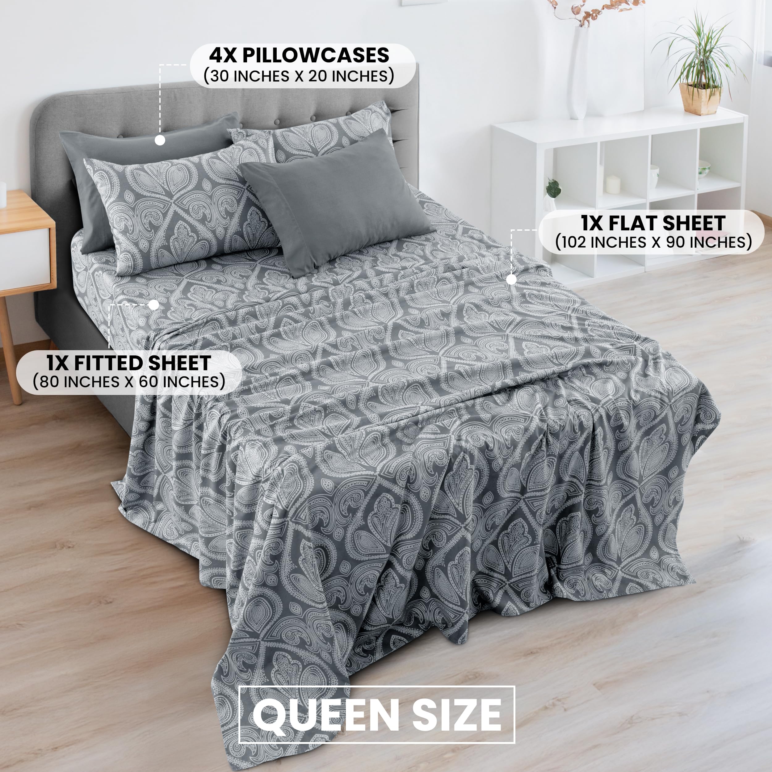 LDC Lux Decor flat sheet 90x102 provides generous coverage for large beds.