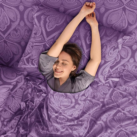LDC Lux Decor paisley flat sheet detail with vibrant color and neat edge