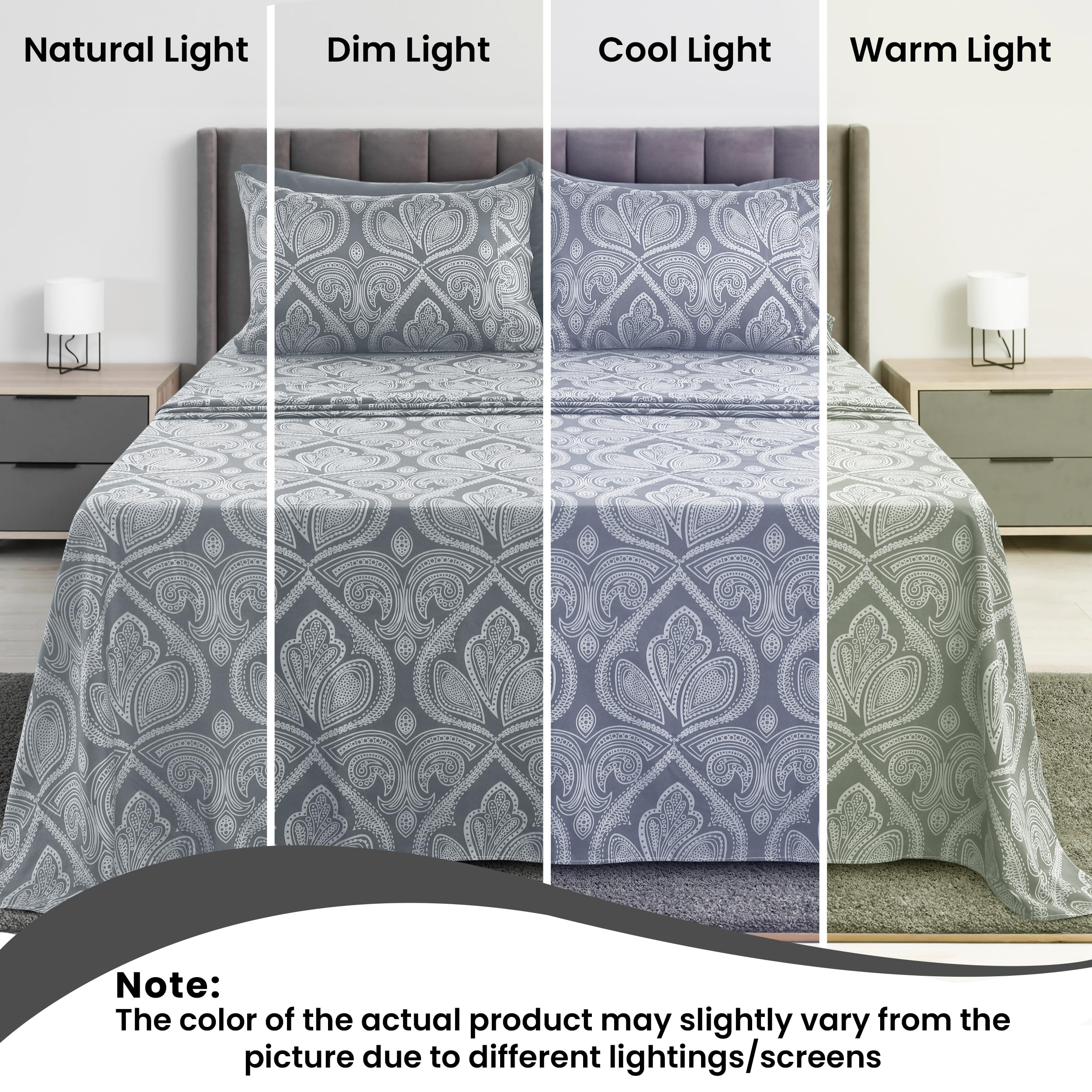 LDC Lux Decor wrinkle-resistant bedding stays smooth with minimal upkeep.