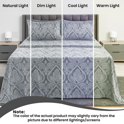 LDC Lux Decor wrinkle-resistant bedding stays smooth with minimal upkeep.