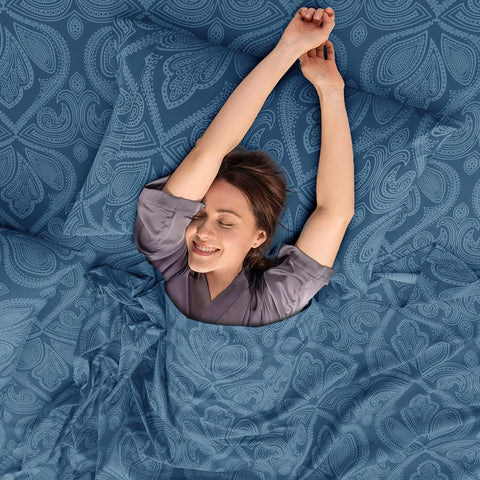 LDC ultra-soft microfiber paisley king fitted sheet for secure mattress fit