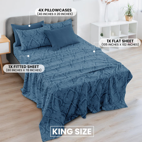 LDC ultra-soft microfiber paisley king four pillowcases for convenience