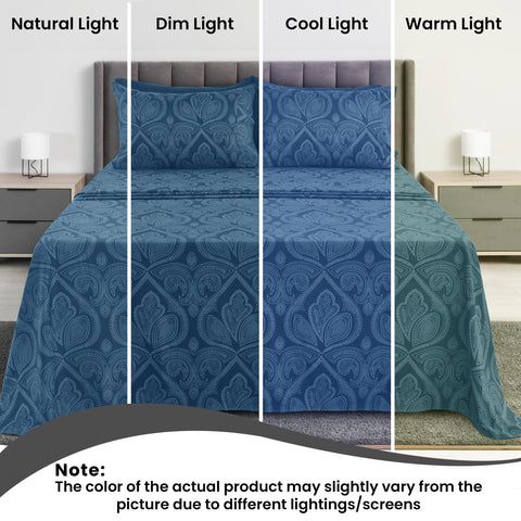LDC wrinkle-resistant king sheet set for easy care