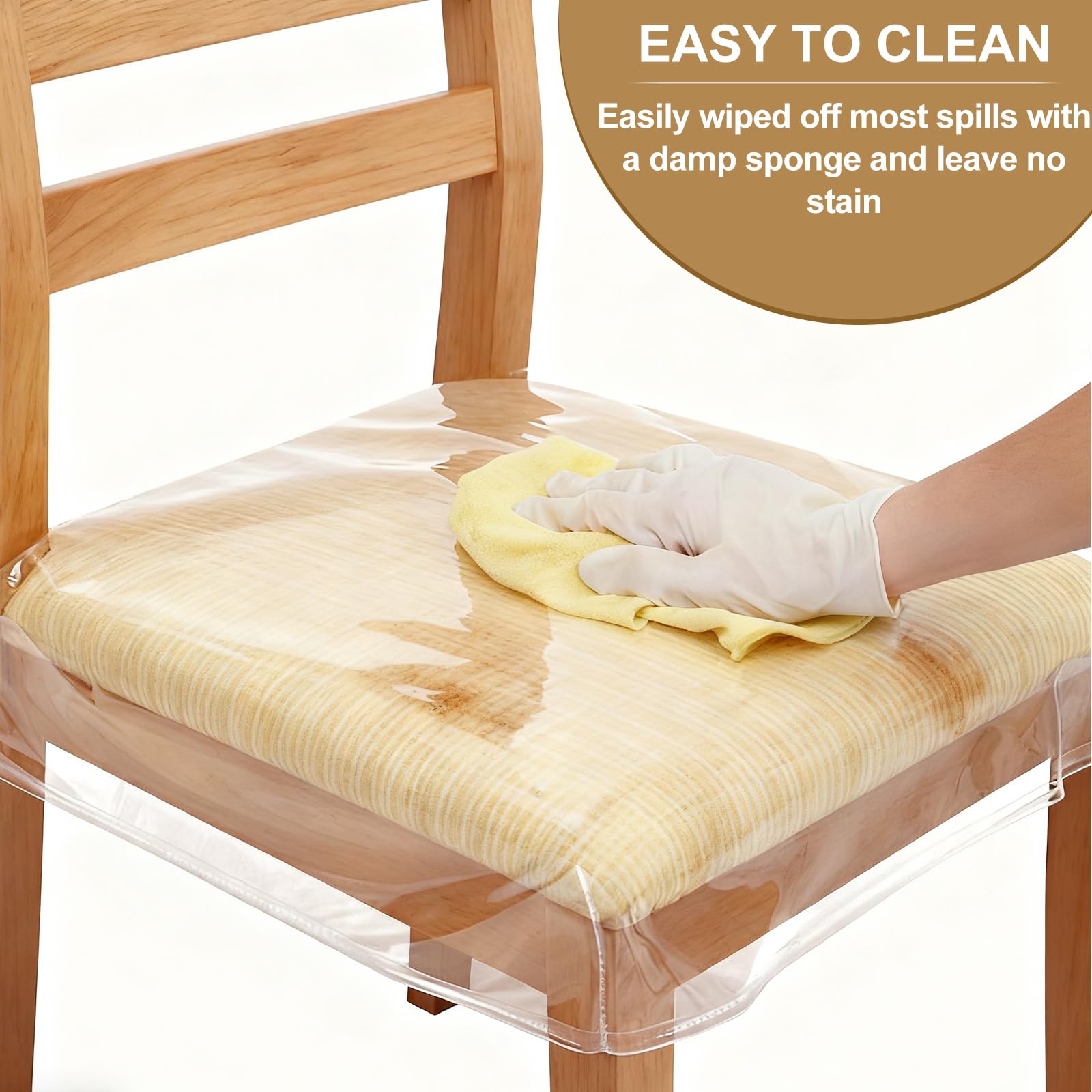 LDXDRU clear PVC chair cover preserves chair color and shine