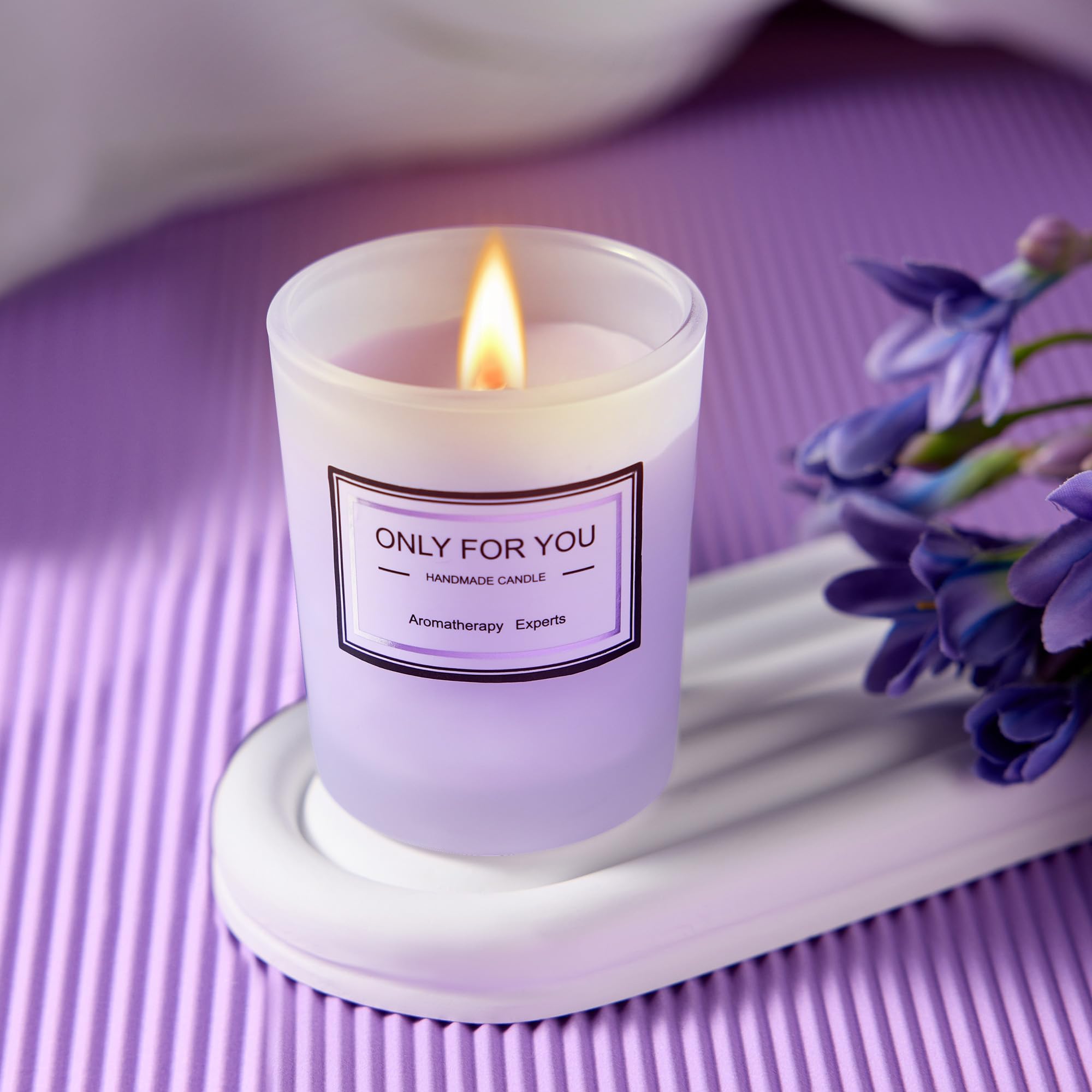 LE CADEAU 12oz insulated tumbler with lavender theme keeps drinks warm