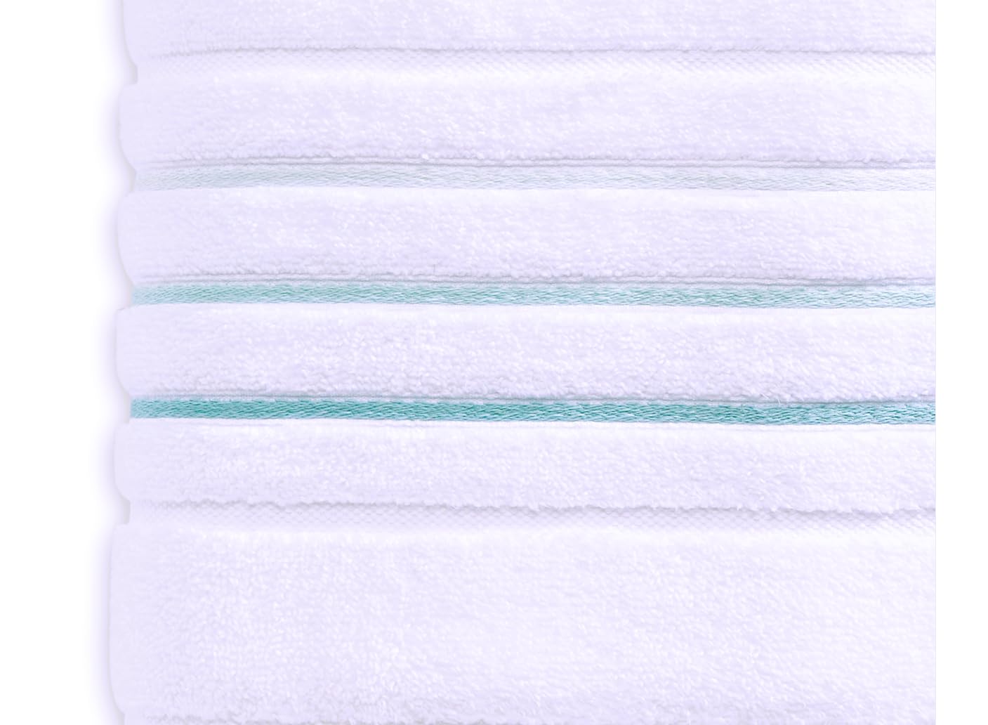 Le Fil Blanc large bath towels measure 55 x 28 inches for full-body coverage.
