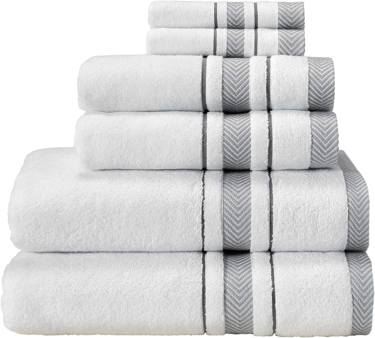 Le Fil Blanc bath towels set, soft plush feel and high absorbency for daily luxury.