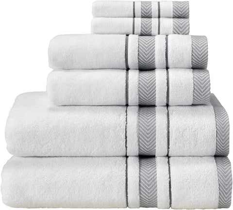 Le Fil Blanc bath towels set, soft plush feel and high absorbency for daily luxury.