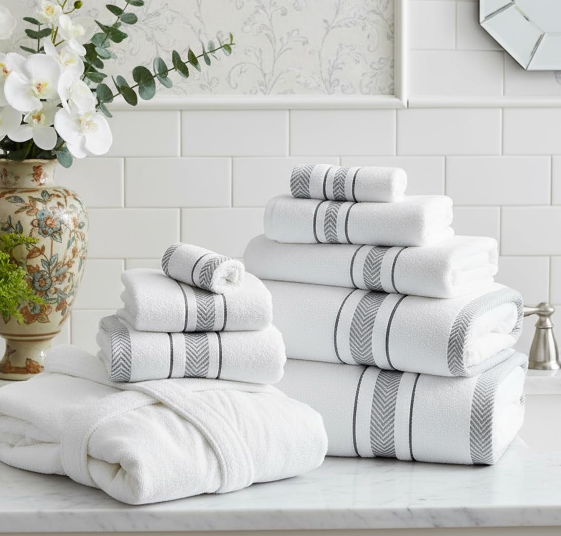Le Fil Blanc hotel spa quality towels provide a premium home experience.