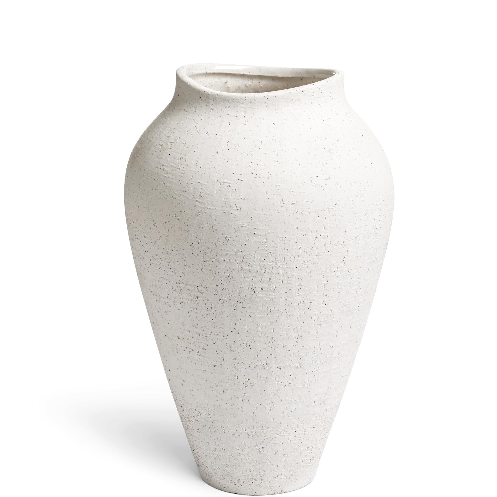 LE TAUCI GARDEN heavy-walled ceramic vase designed for stability