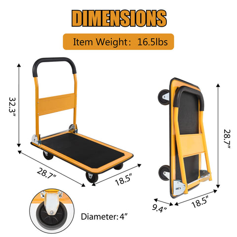 LEADALLWAY cart non-slip handle offers comfortable grip during tasks.