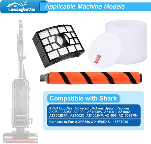Leadaybetter Shark Apex AZ1000/AZ1000W filter set for daily cleaning