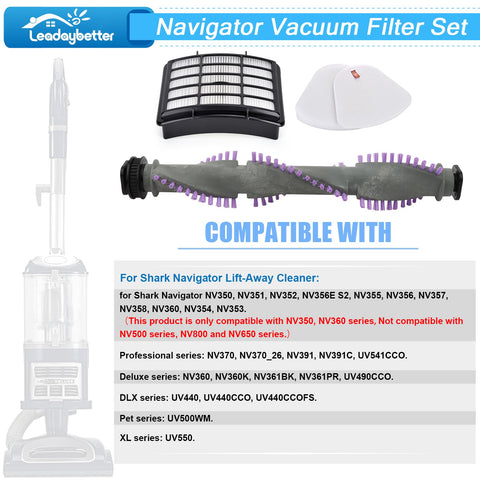 Leadaybetter Shark Navigator HEPA filter for NV350 enhances dust capture