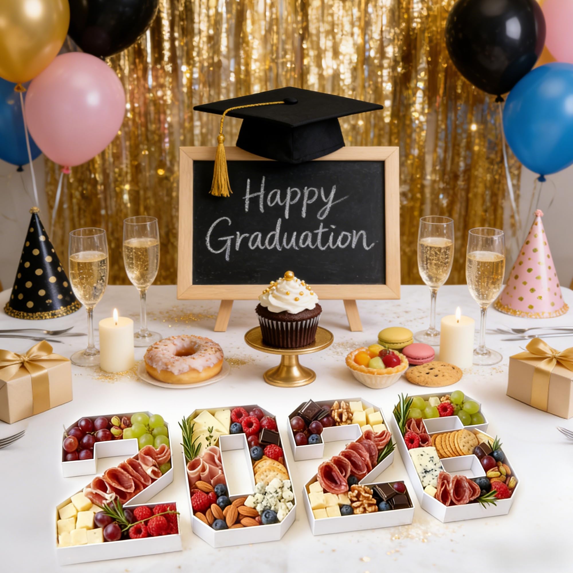 Leadinor Graduation Numbers Tray suits multi-use party setups.