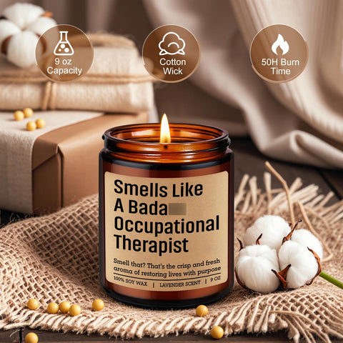 LEADO natural wax candle with cotton wick for a cleaner burn.