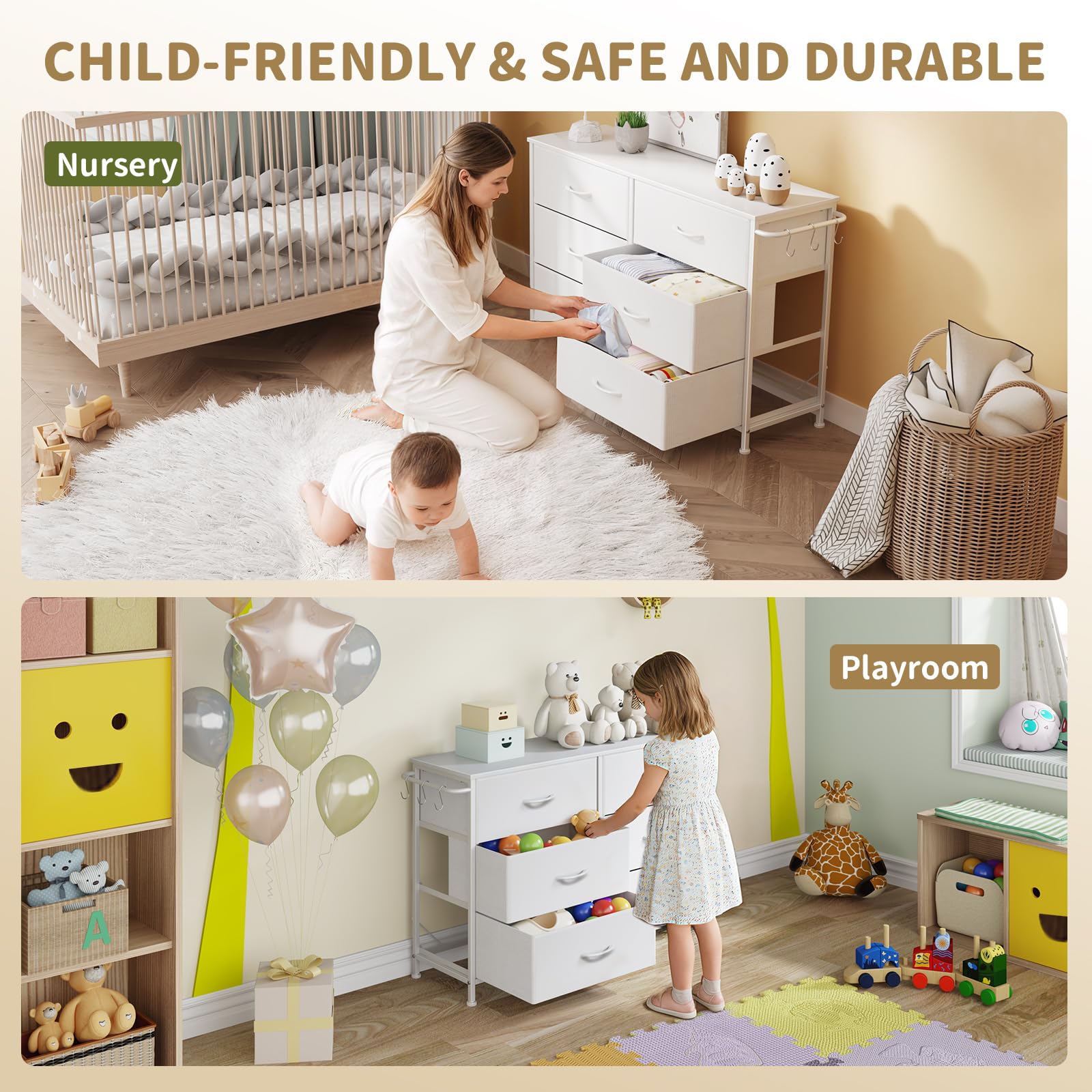 Leadpro breathable fabric drawers keep clothes fresh and organized with three-layer construction.