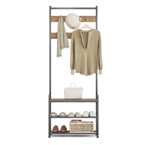 Leadpro hall tree height at 66.93 inches fits tall entryways.