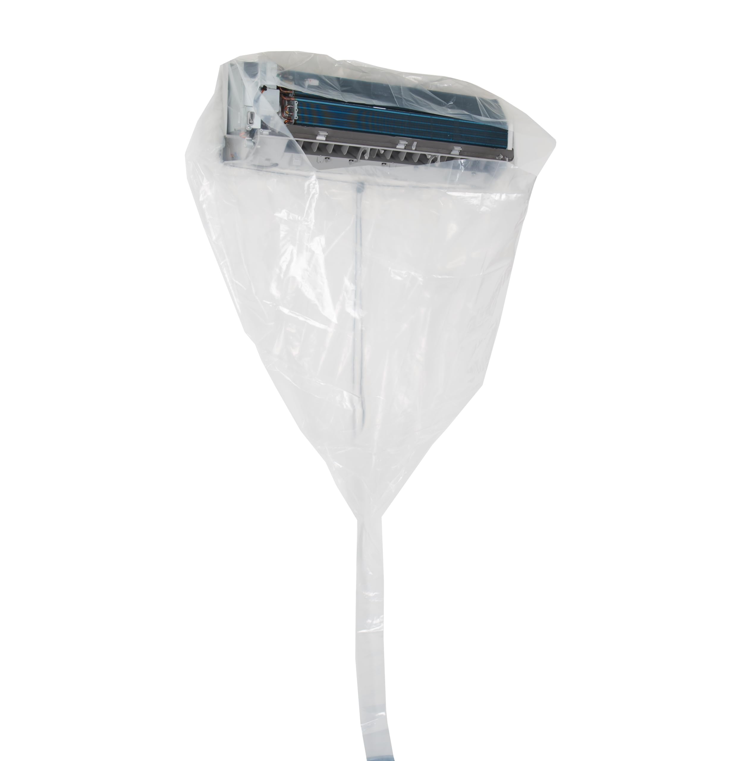 Leak Saver bag in use during pressurized cleaning sessions