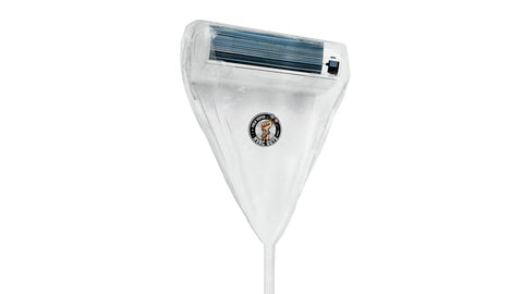 Leak Saver clear-view bag lets you monitor cleaning progress