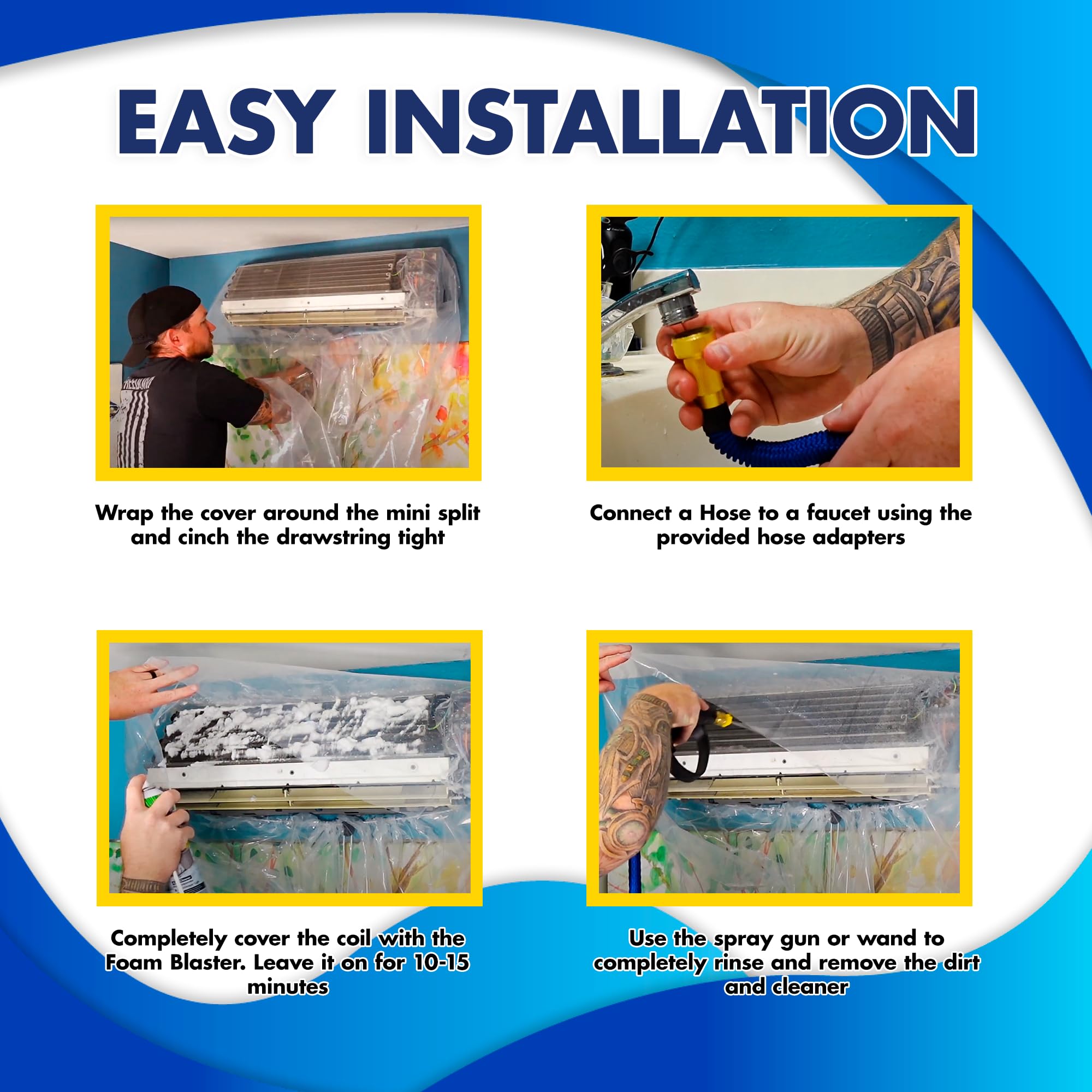 Leak Saver 9-inch angled wand reaching tight coil areas