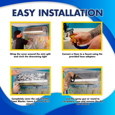 Leak Saver 9-inch angled wand reaching tight coil areas