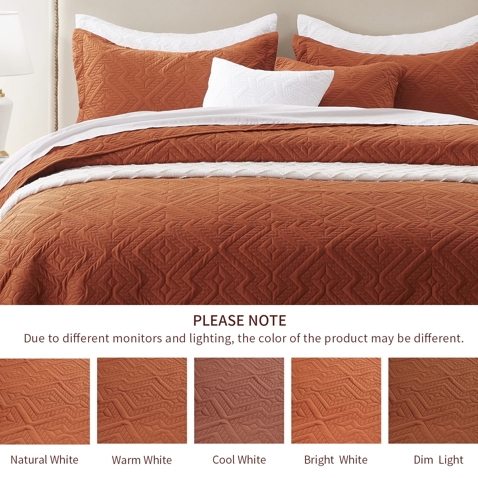 LEAONME Quilt Set King packaging is gift-ready for special occasions.