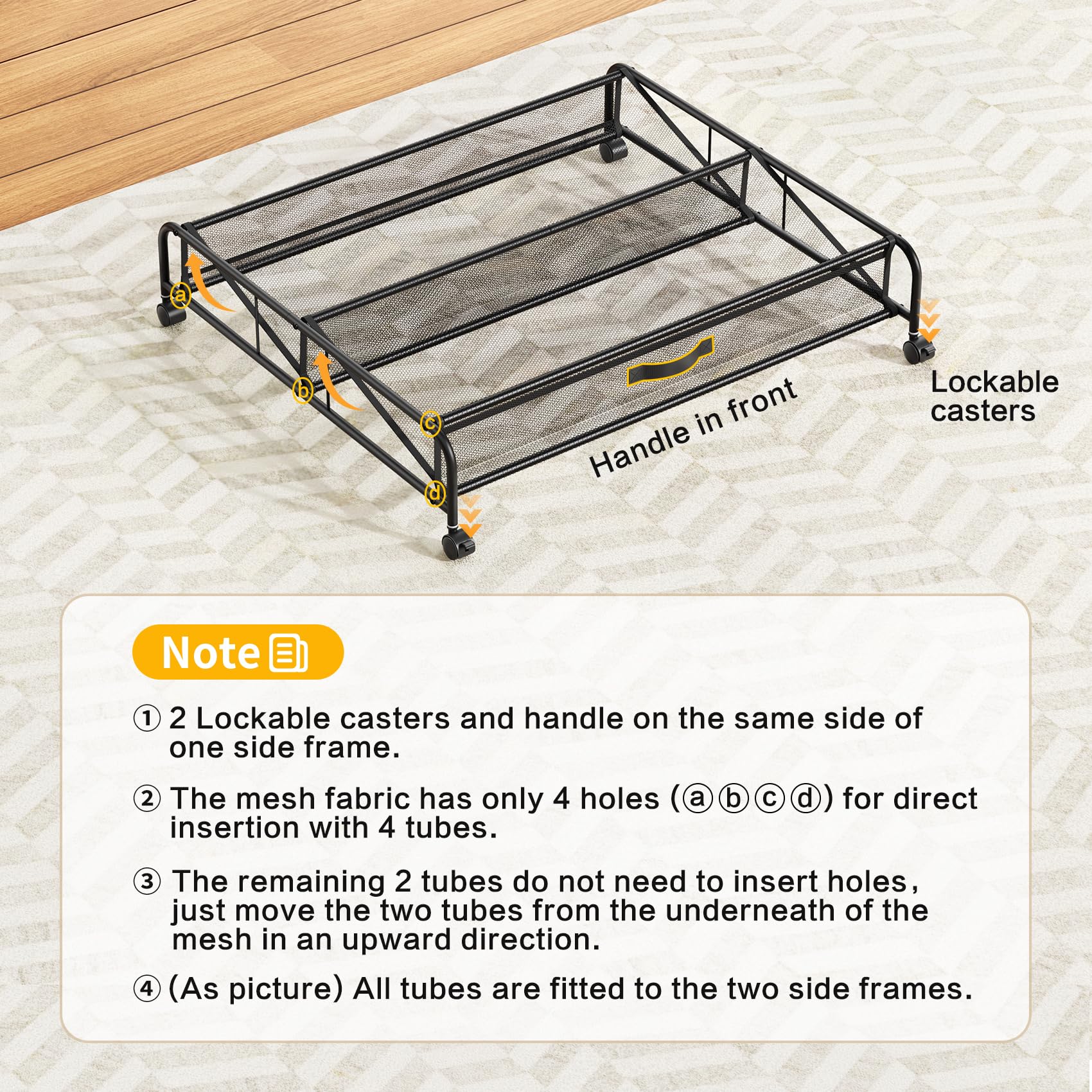 LeArex boots and heels storage under-bed keeps footwear organized.