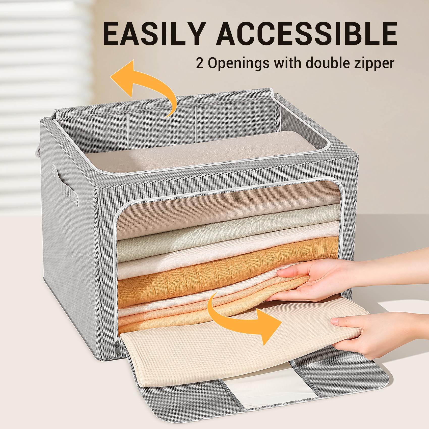 LeArex front and top access windows for quick retrieval