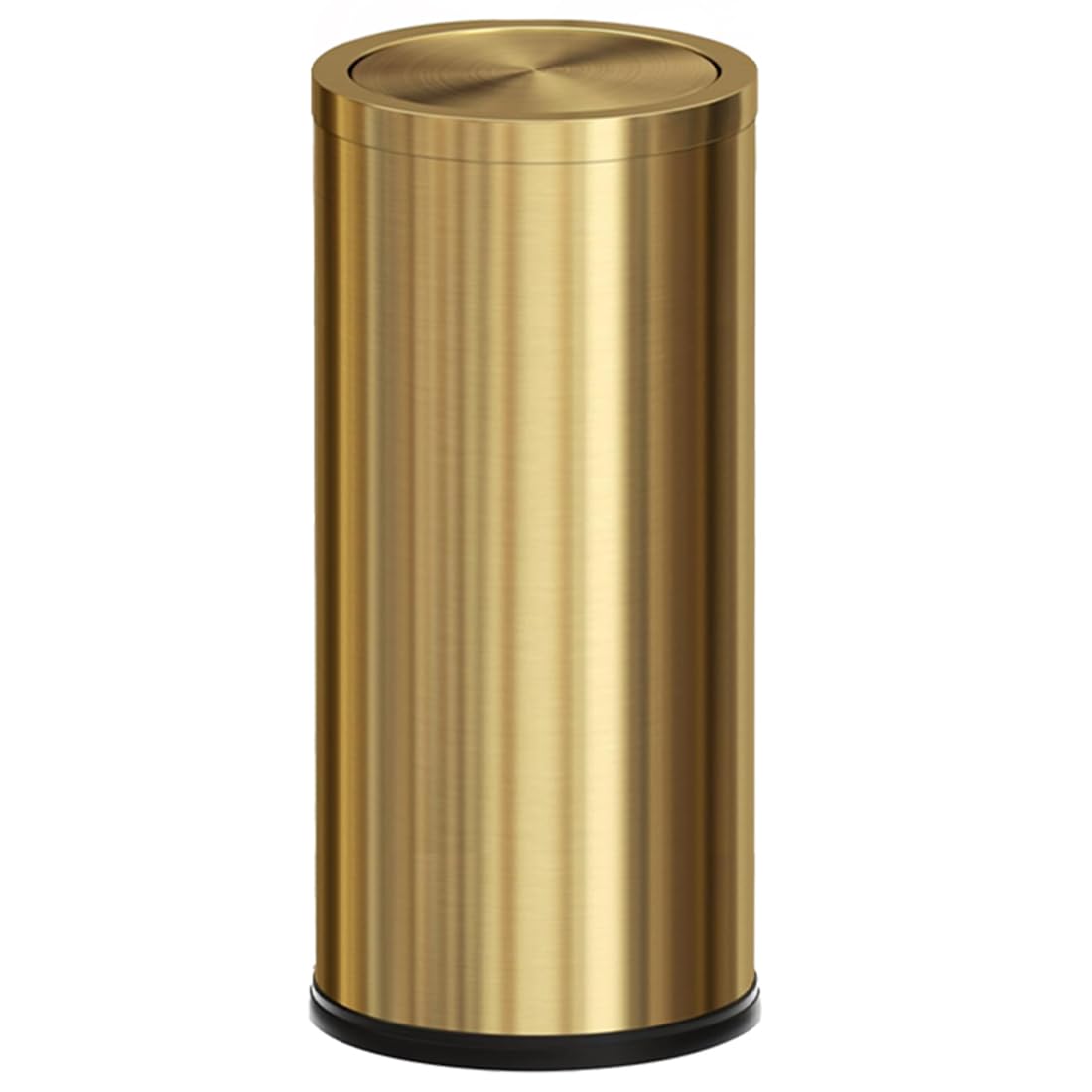 LEASYLIFE gold trash can 8-gallon lid for space-saving kitchens and offices