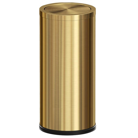 LEASYLIFE gold trash can 8-gallon lid for space-saving kitchens and offices