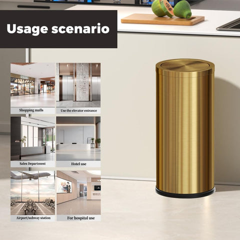 LEASYLIFE commercial-grade trash can suitable for hotels and malls