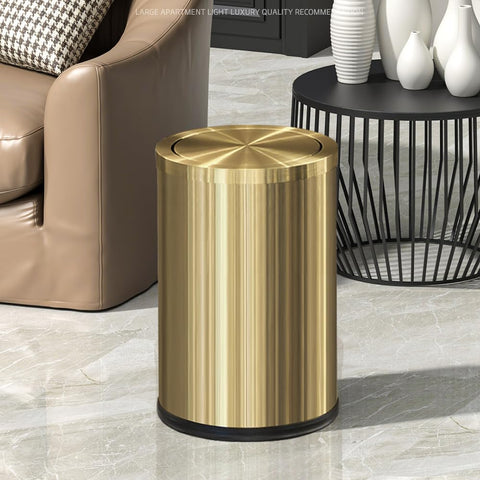 LEASYLIFE 360-degree lid trash can for convenient disposal from any angle.