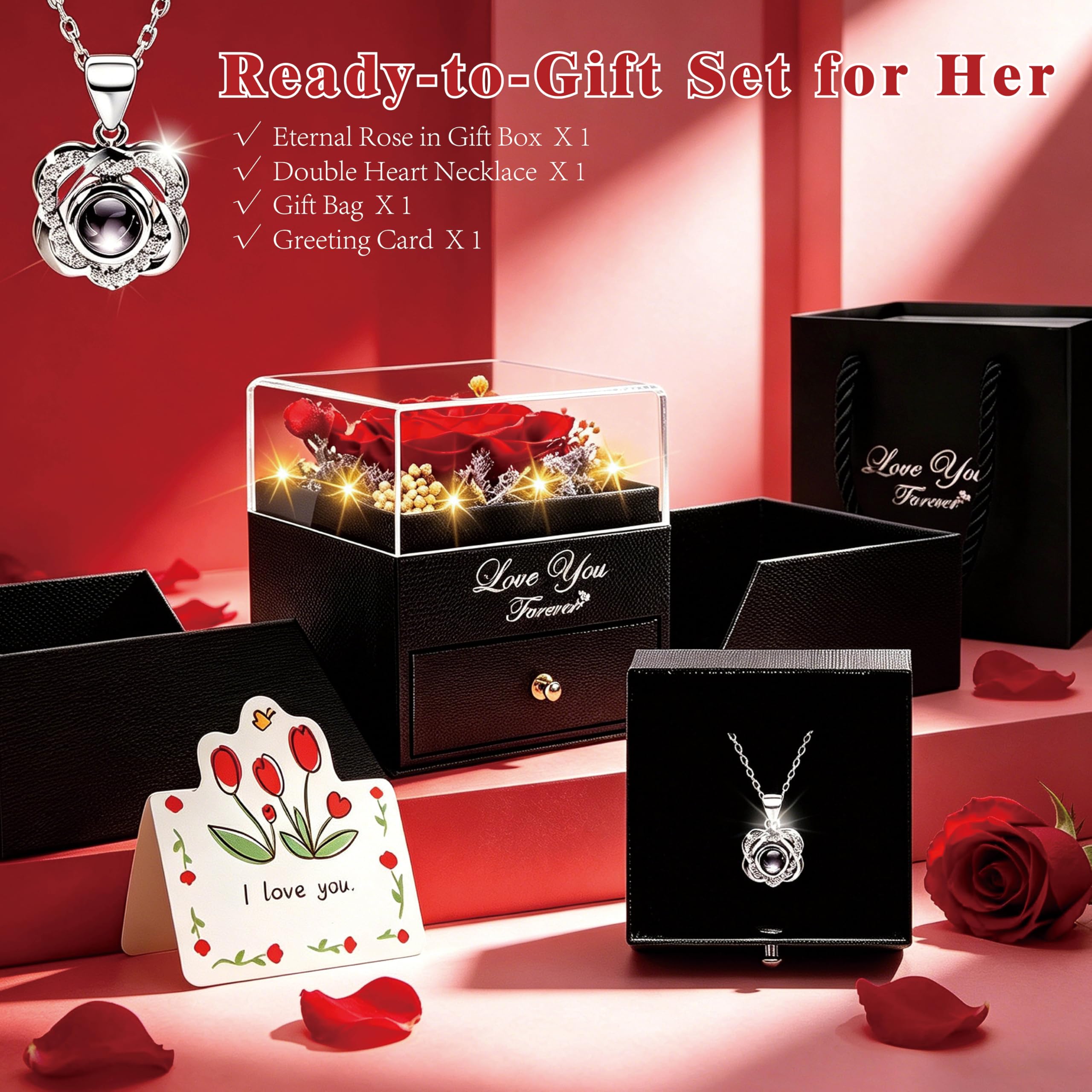 Lebana rose box with lid, ready-to-gift packaging