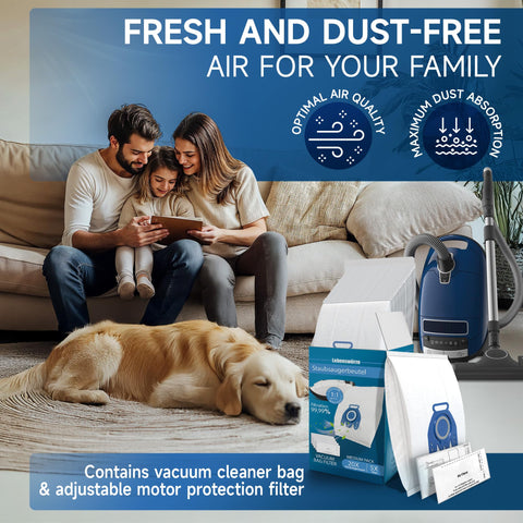 Lebenswuerze included engine and exhaust filters help protect your vacuum.