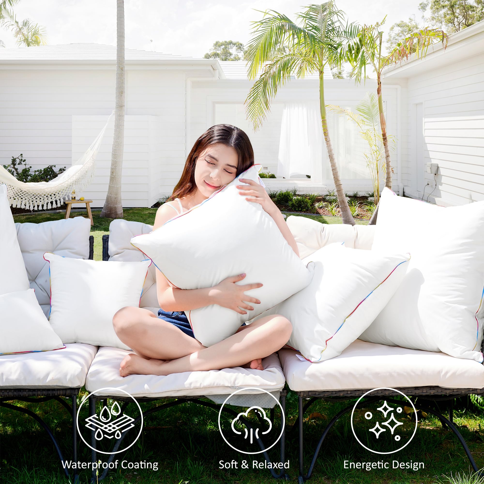 LEBO pillow with vibrant reinforced stitching along color-pop seams.